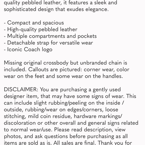 Coach Mini Lillie Carryall Black Pebbled Leather EUC - Picture 15 of 15